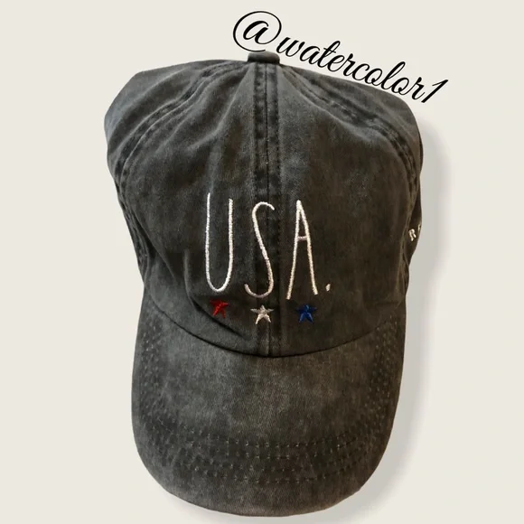 🆕 Rae Dunn USA Baseball Hat Black - Picture 10 of 10